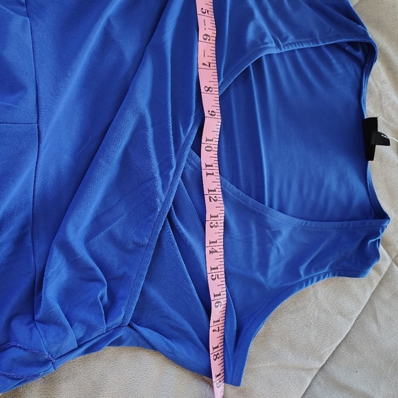 Nina Leonard Deep Sea Blue B Neck Jumpsuit M - Picture 8 of 10